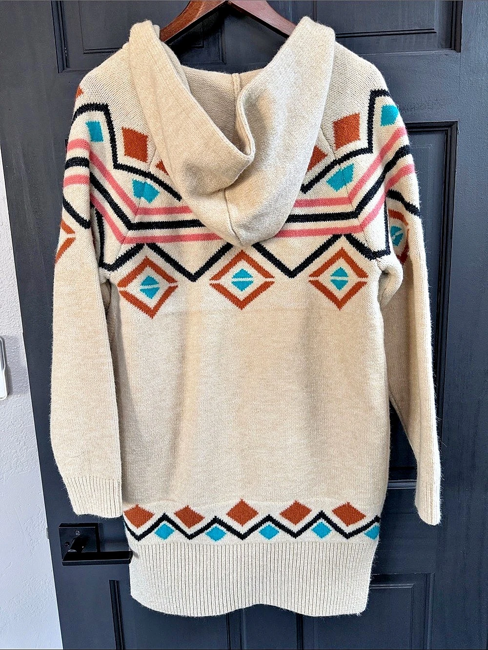 Passenger Palumbo Cardigan Geometric Cream & Brown Medium Nwt — image 4 of 7